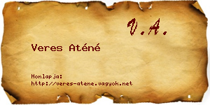 Veres Aténé névjegykártya